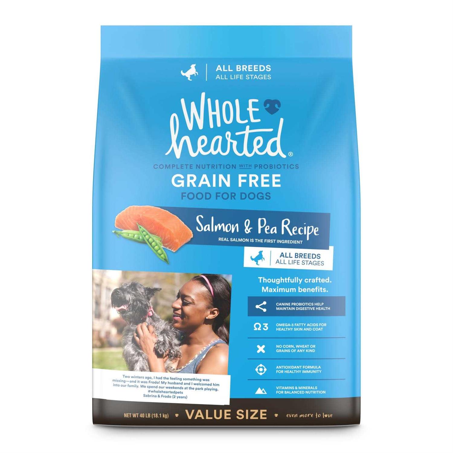 WholeHearted Grain Free All Salmon and Pea Recipe Dry Dog Food