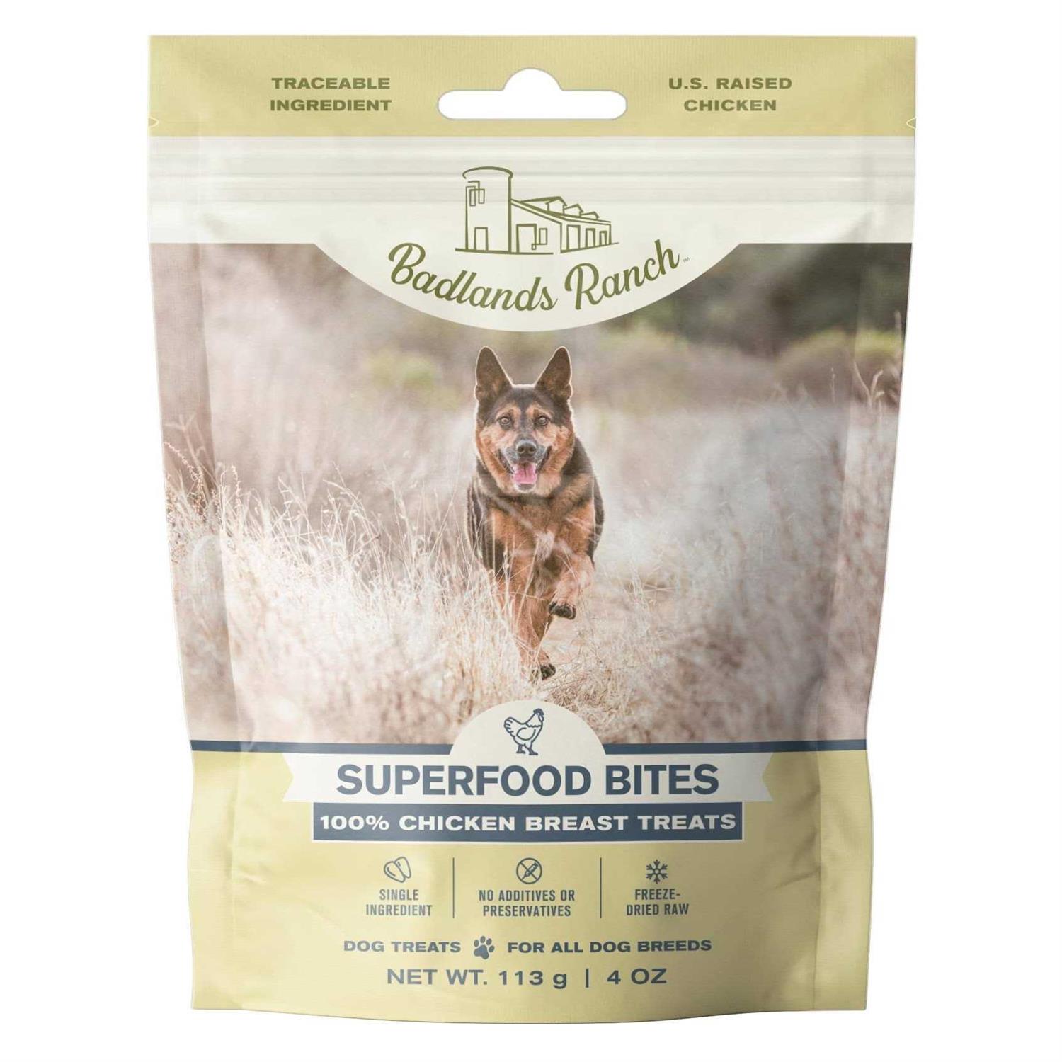 Badlands Ranch Superfood Bites 100% Chicken Breast Dog Treats