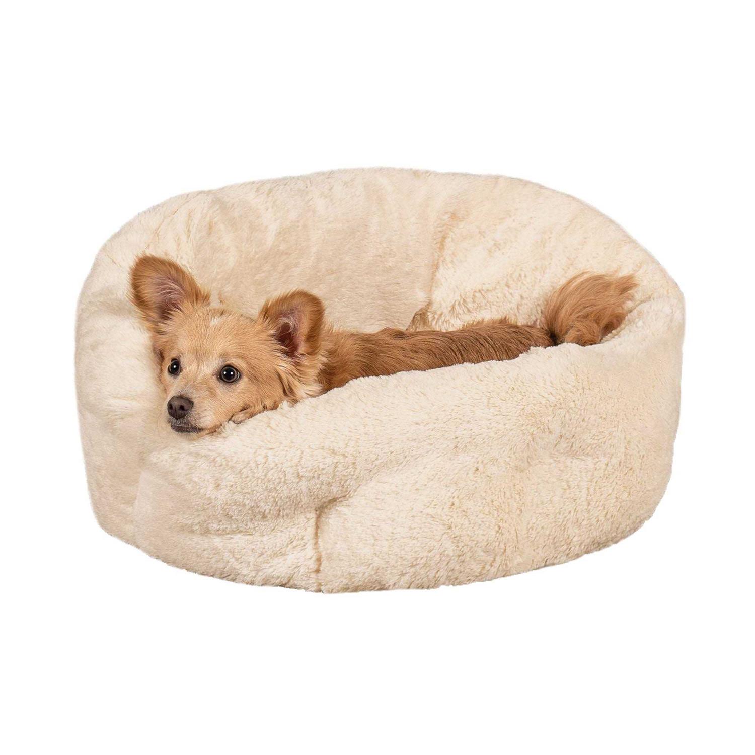 FurHaven Luxury Fur Warming Hi-Lo Cuddler Bed