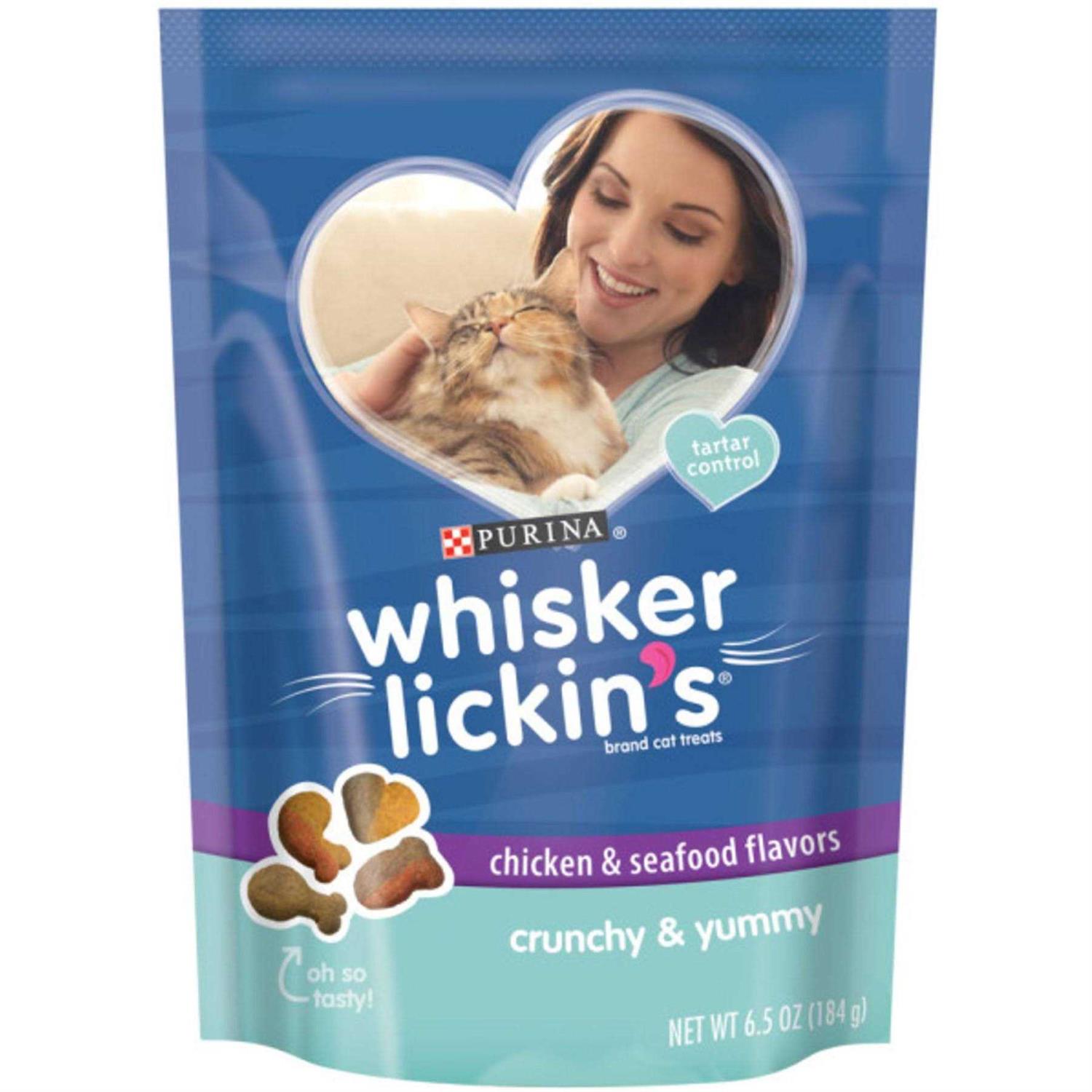 Purina Whisker Lickin’s Chicken & Seafood Flavors Crunchy Cat Treats