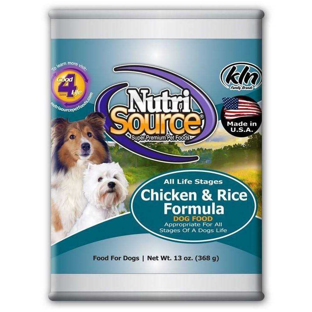 NutriSource Adult Chicken & Rice Canned Dog Food