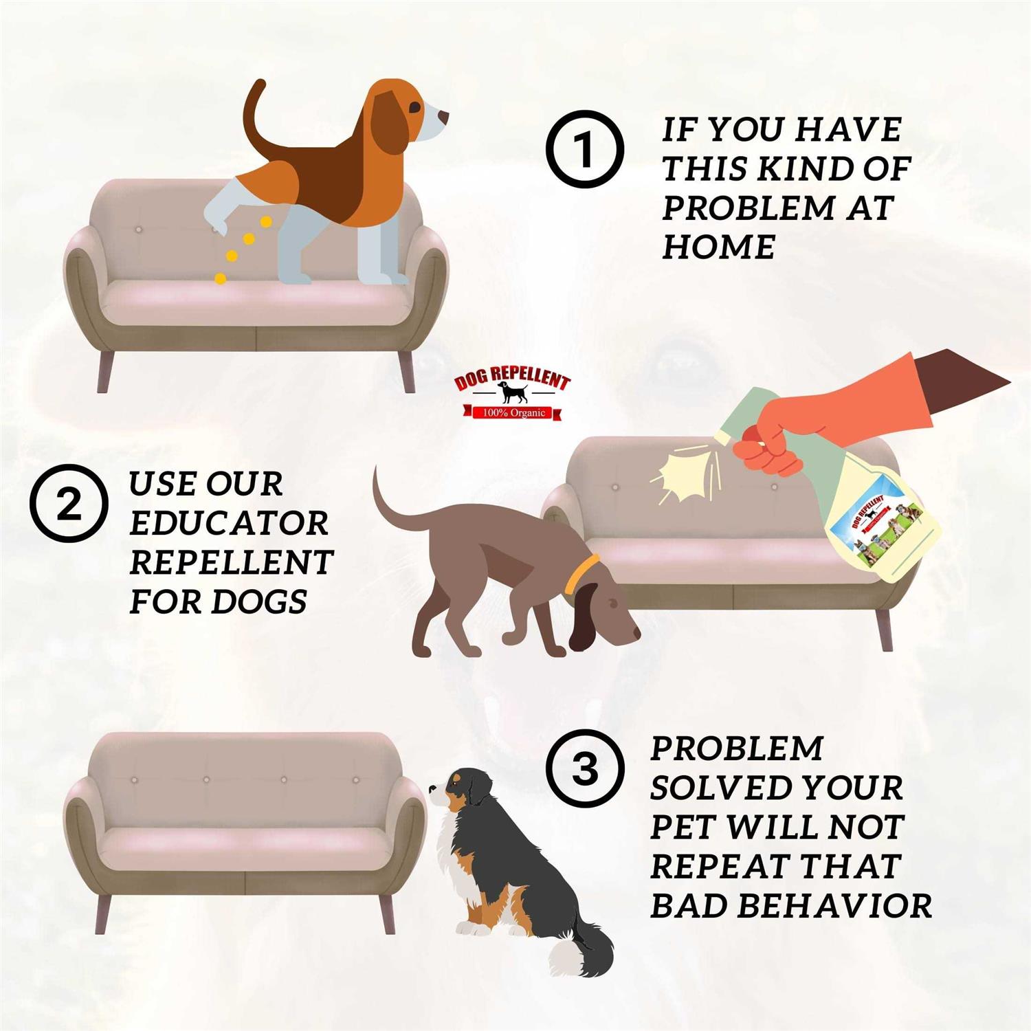 Dog Repellent for Couch Stop Biting Spray Dog Potty Training