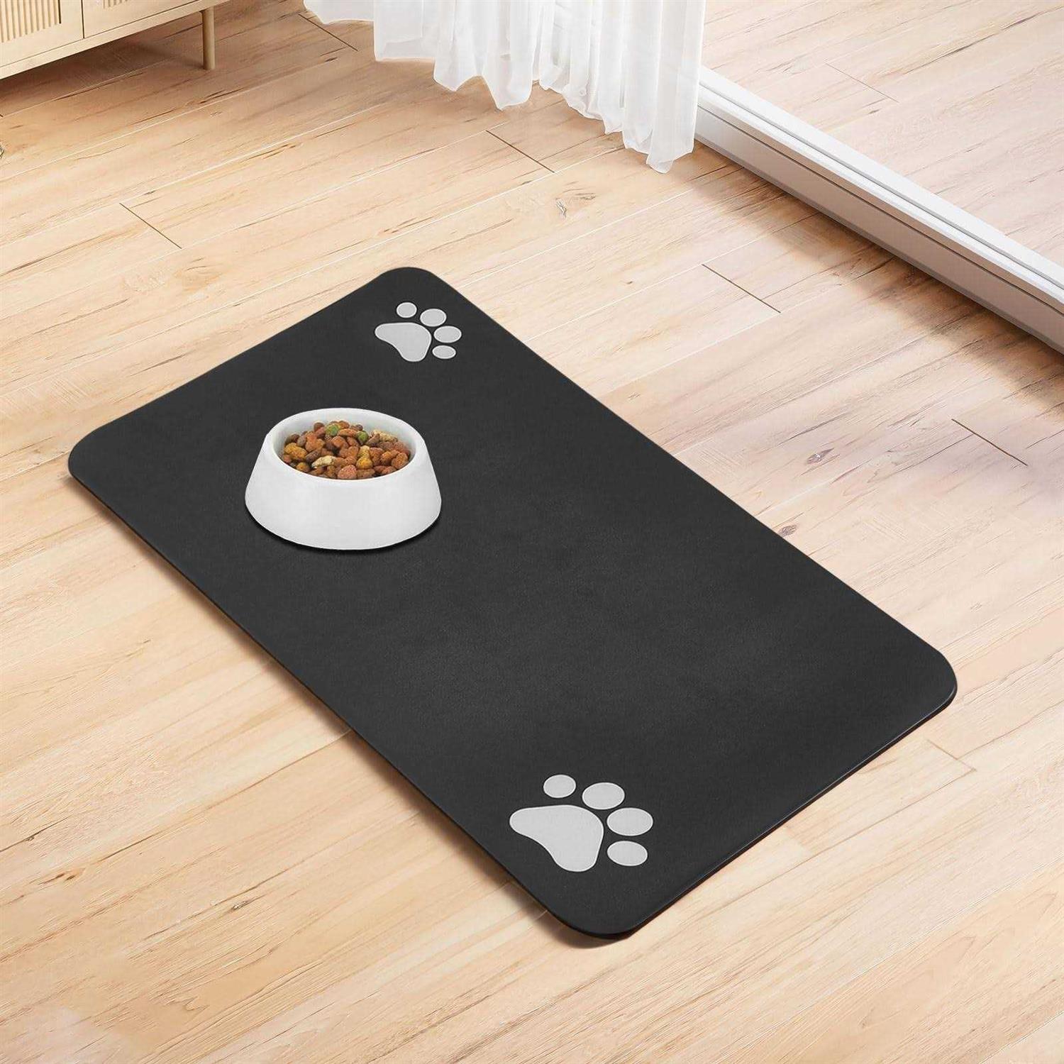 16 x 24 Inch Pet Feeding Mat Dog Mat for Food and Water Dog Food Absorbent Mat
