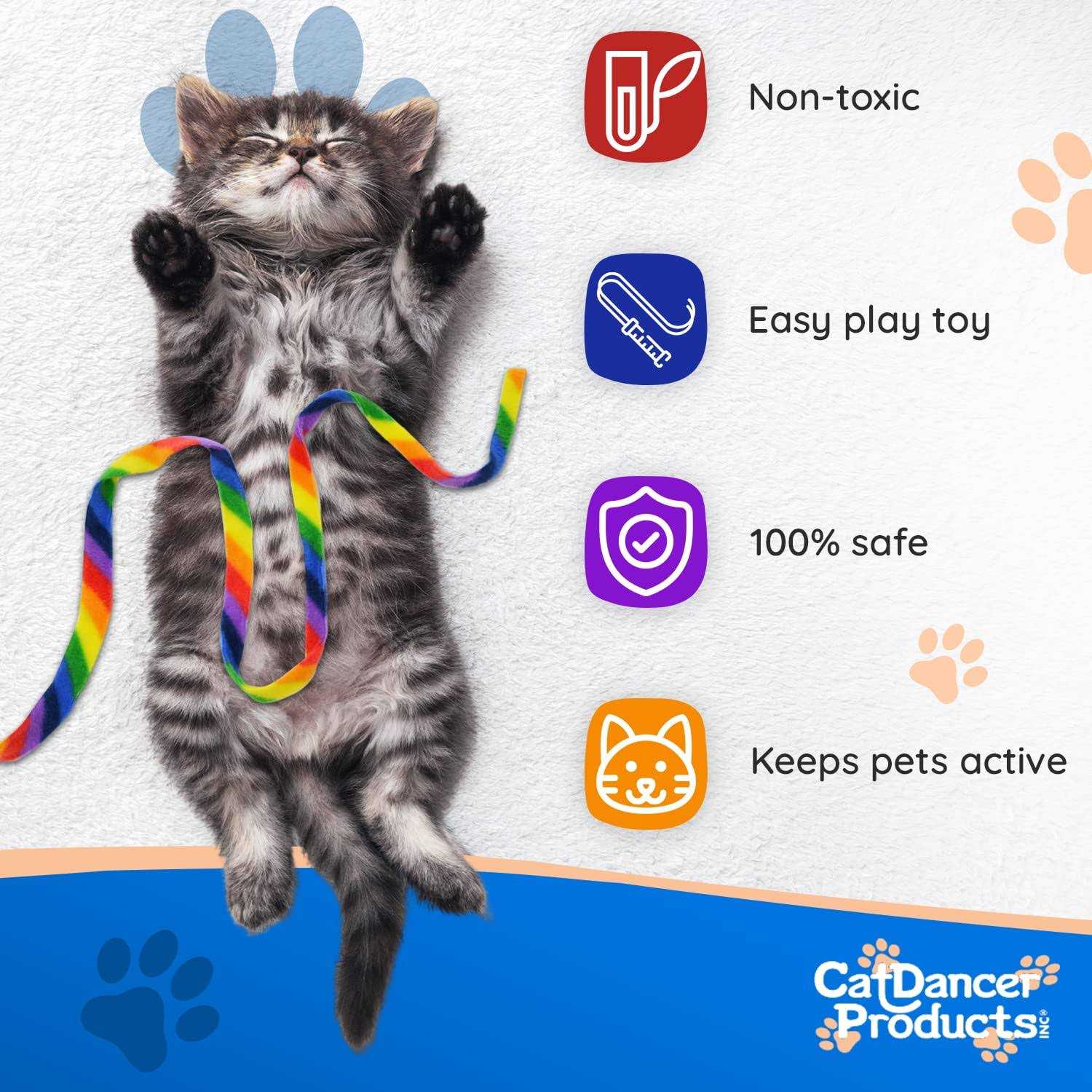 Cat Dancer Rainbow Charmer Wand Cat Toy