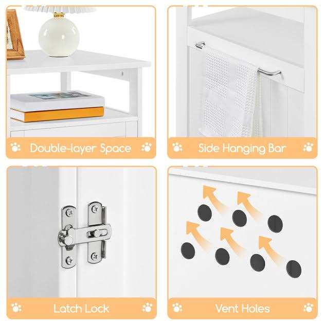 Yaheetech Box Furniture with Open Shelf Cat Litter Box