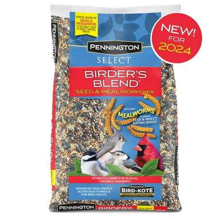 Pennington Select Birder’s Mealworm Blend, Dry Wild Bird Seed and Feed