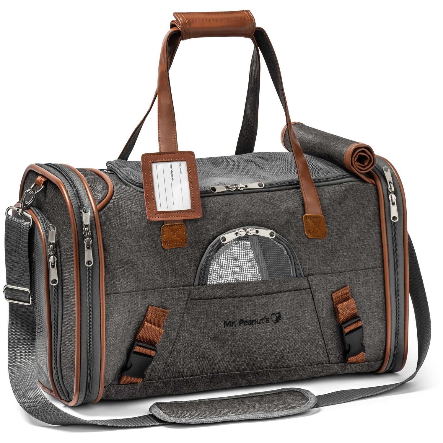 Mr. Peanut’s Airline Approved Soft Sided Pet Carrier Low Profile Gold Series Tote