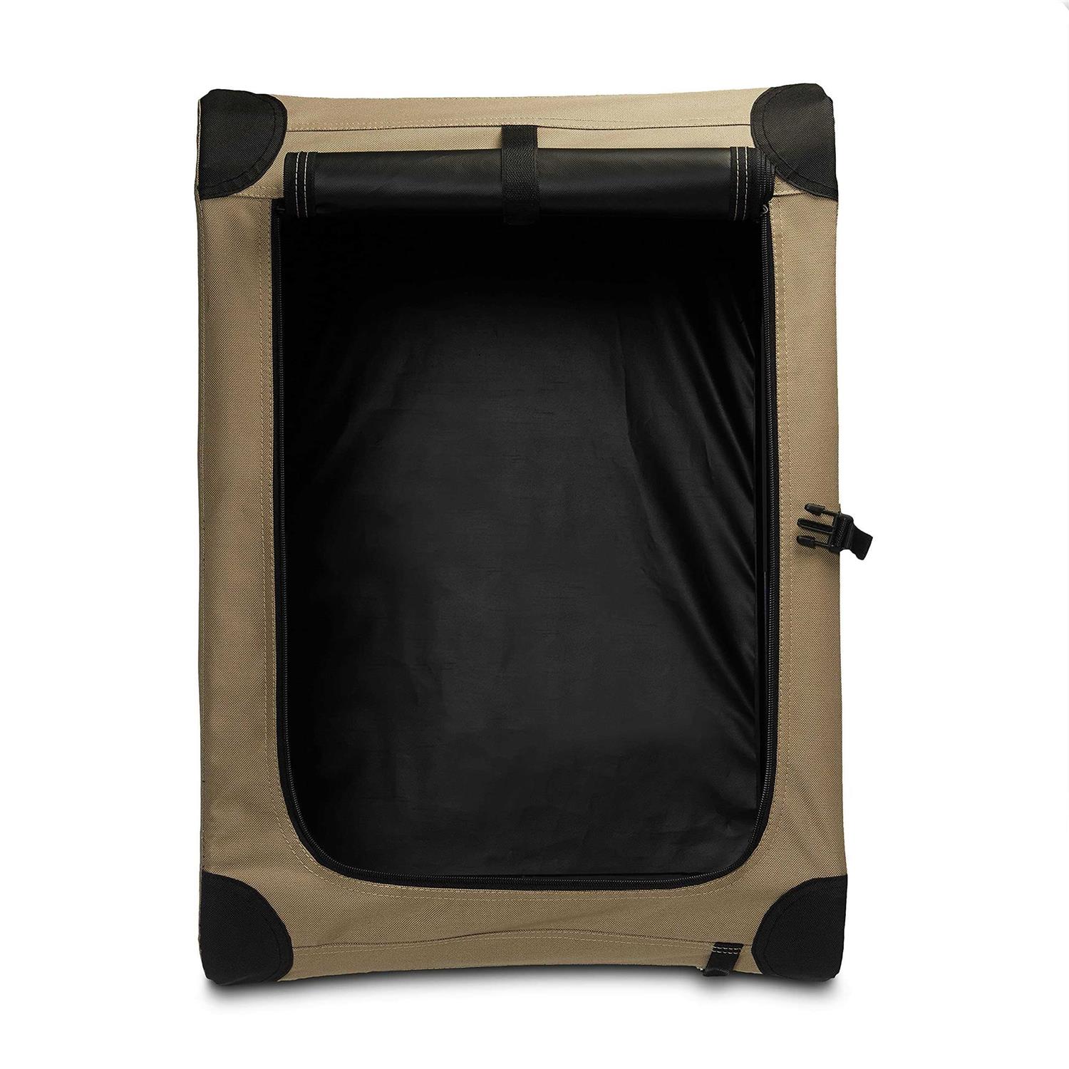 Amazon Basics 2-door Soft-sided Folding Travel Crate Dog Kennel