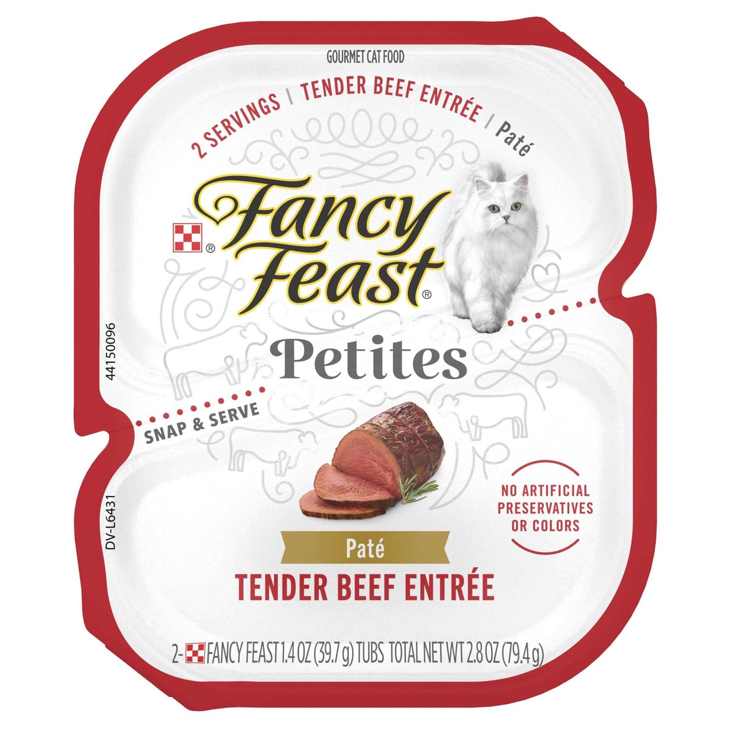 Fancy Feast Gourmet Pate Petites Tender Beef Entree Wet Cat Food