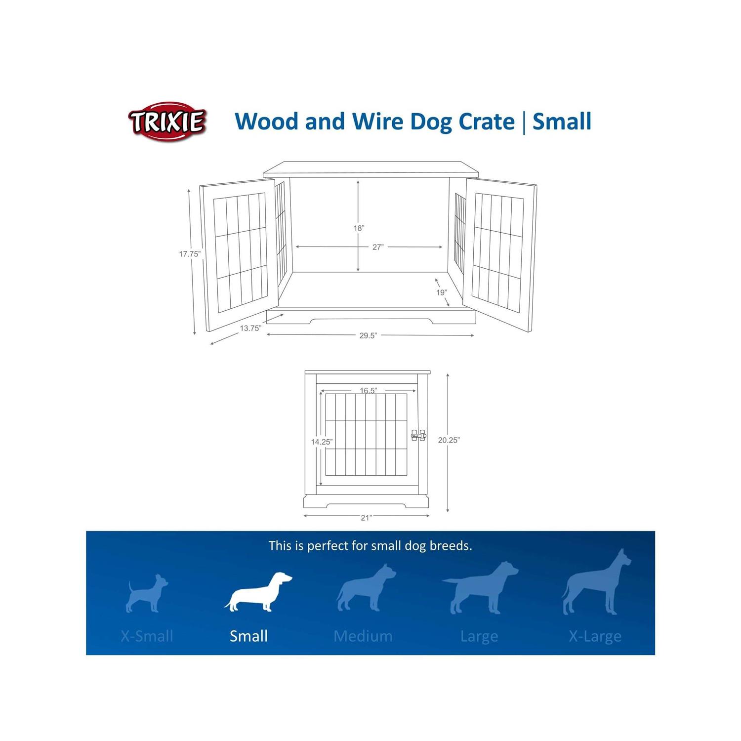 TRIXIE Pet Home End Table Indoor Kennel Furniture Style Crate