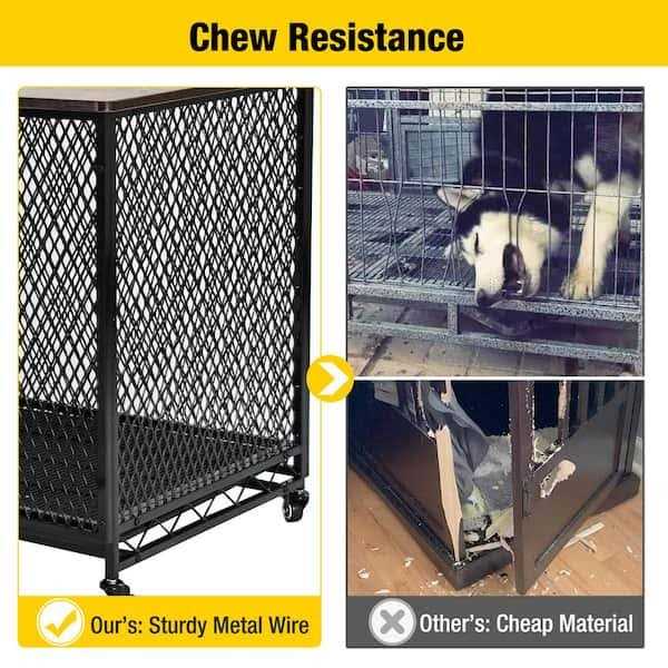 Aivituvin Dog Crate Furniture Side End Table with Tray AIR79