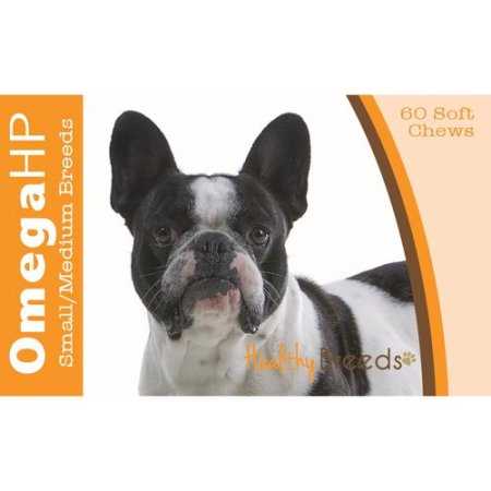 Healthy Breeds Omega HP Fatty Acid Skin & Coat Support Soft Chews Dog Supplement, 90 count, French Bulldog