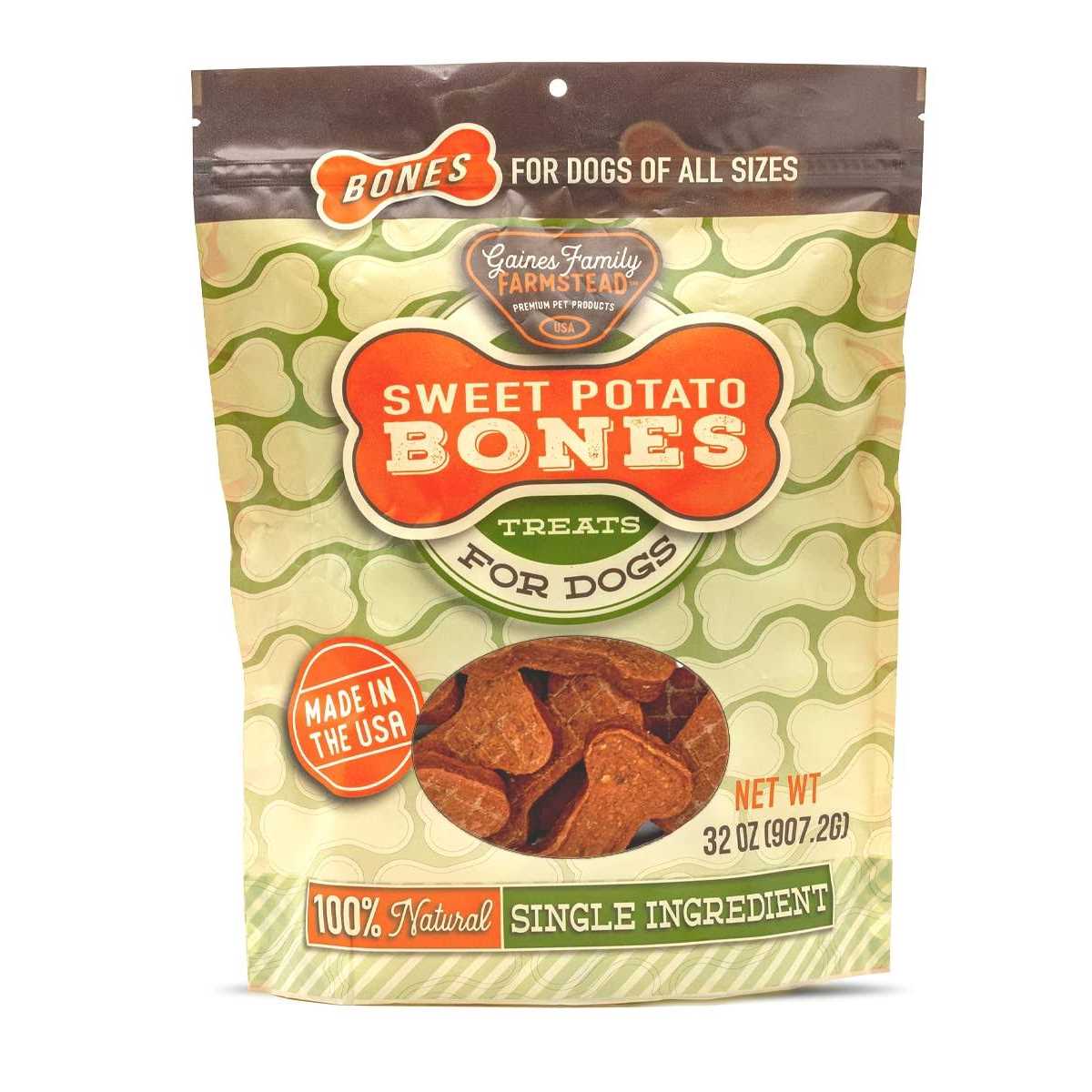 Gaines Family Farmstead Sweet Potato Bones Dog