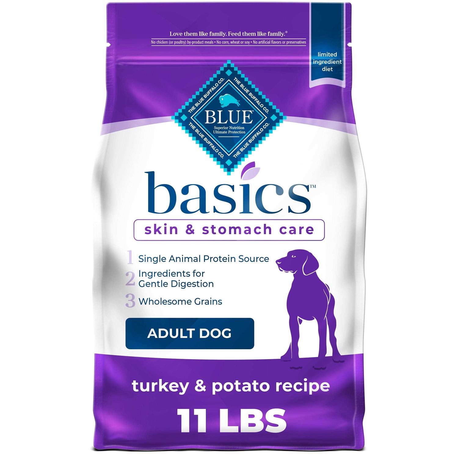 Blue Buffalo Basics Adult Skin & Stomach Care Turkey & Potato Recipe Dry Dog Food