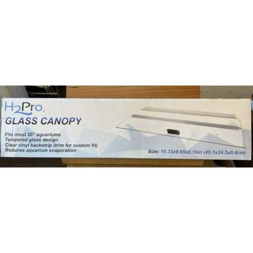 H2Pro 16 Glass Canopy 5.5 Gallon Aquarium Fish Tank