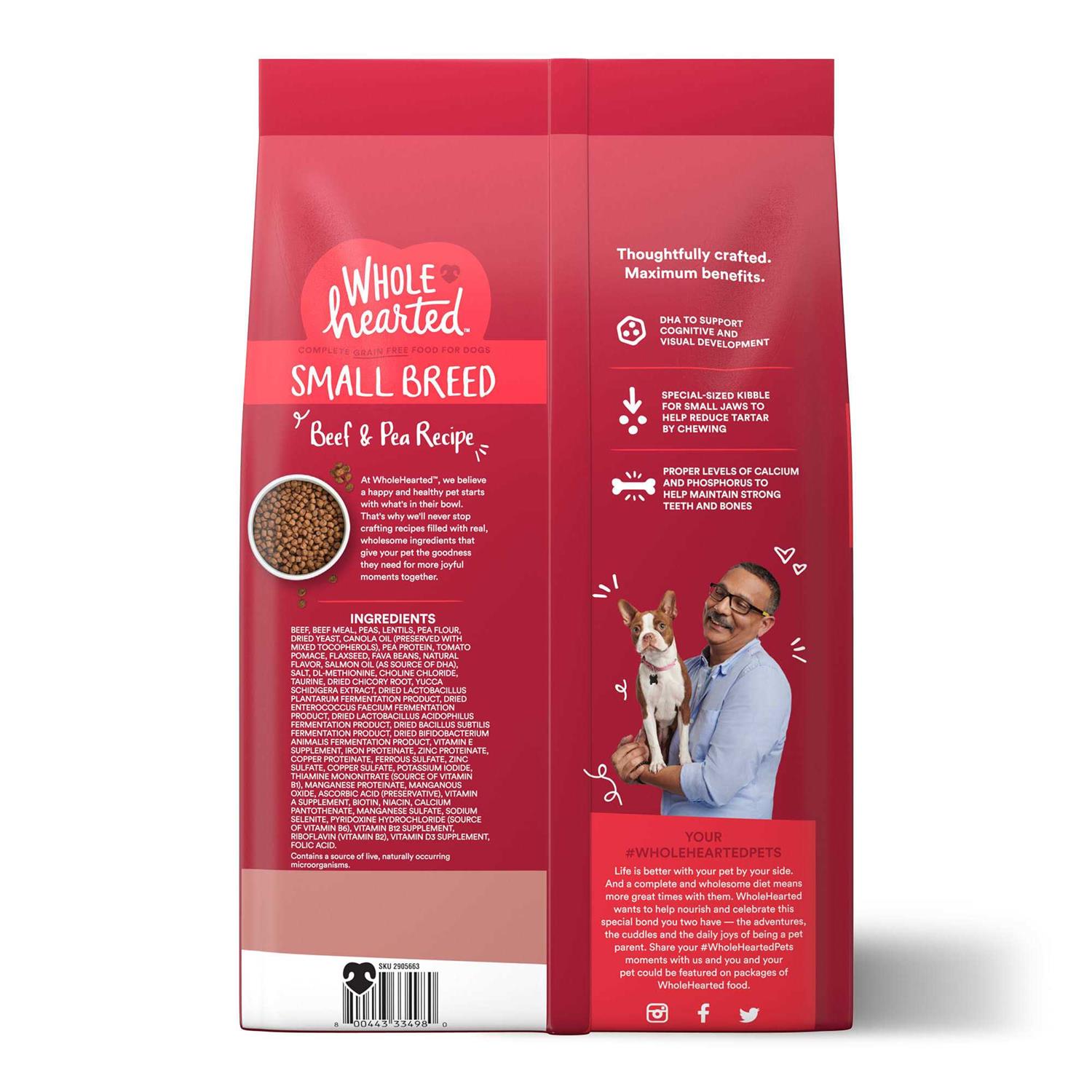 WholeHearted Grain Free Breed Beef Pea Recipe Dry Puppy Food