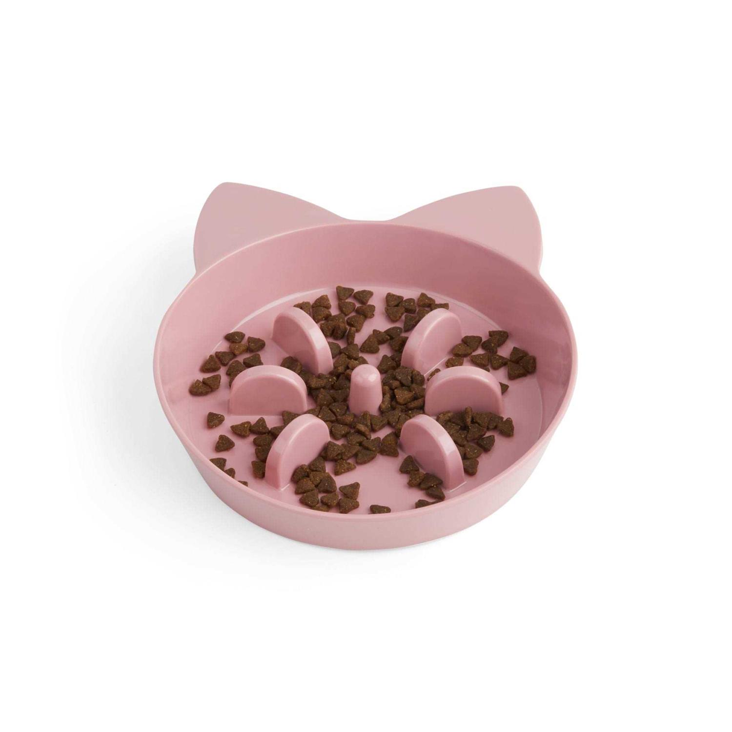 EveryYay Take It Slow Mauve Slow Feeder Cat Bowl