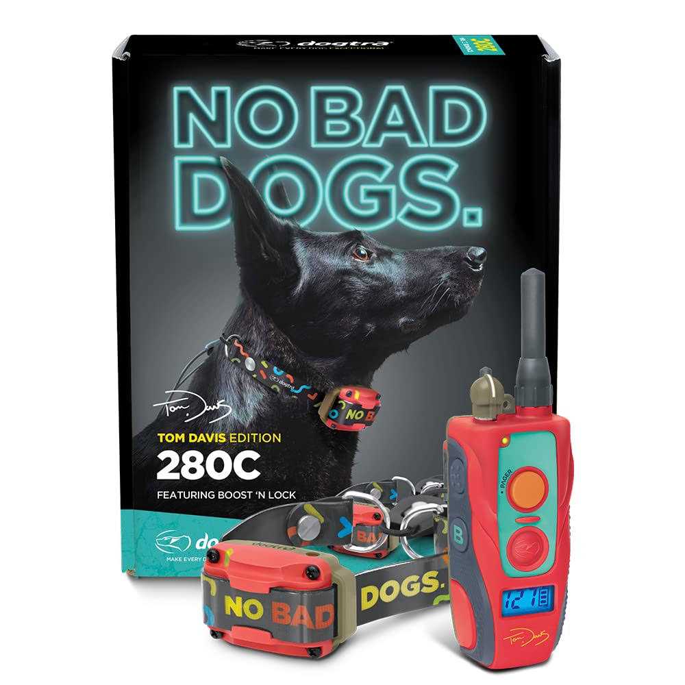 Dogtra Tom Davis 280C Remote Dog Training E-Collar Featuring Boost N’ Bungee Waterproof 127-Level 1/2-Mile Range
