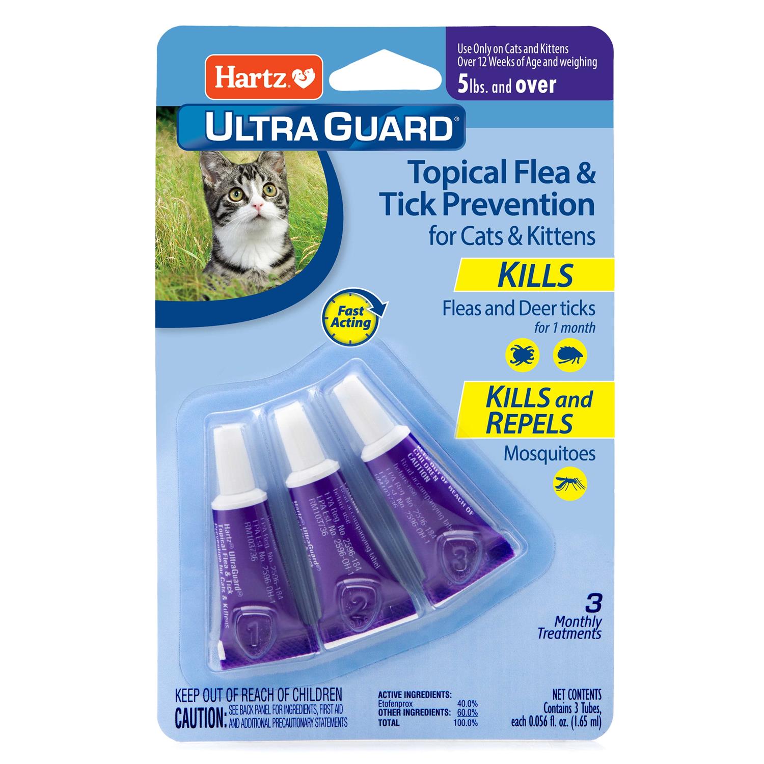 Hartz UltraGuard Topical Flea and Tick Prevention for Cats