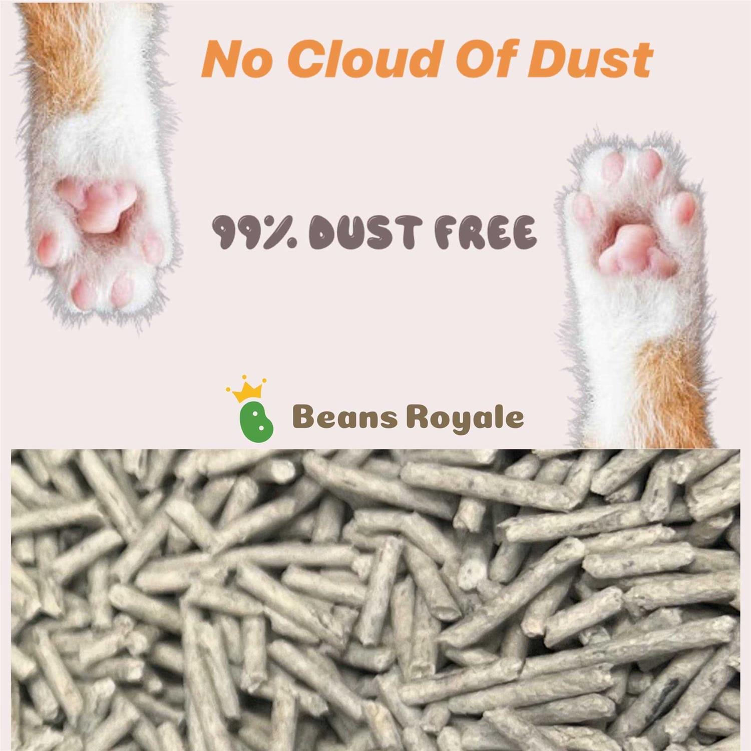Beans Royale 2pcs Pack Tofu Cat Litter Clumping Kitty Litter