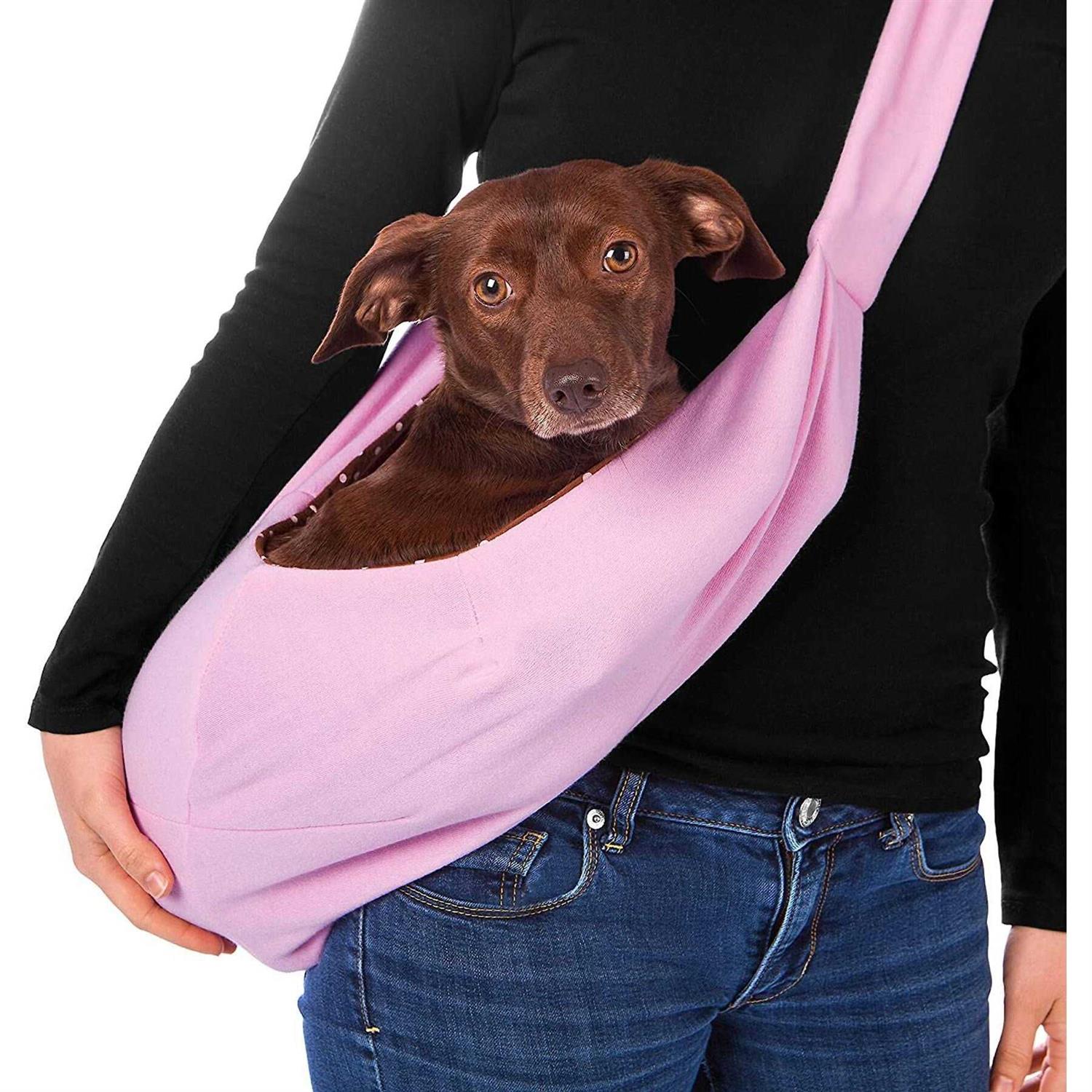 Iprimio Dog and Cat Sling Carrier Hands Free Reversible Pet Papoose Bag