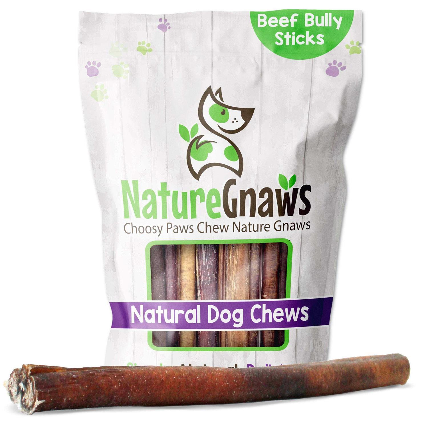 Nature Gnaws Bully Sticks for Dogs Premium Natural Beef Bones