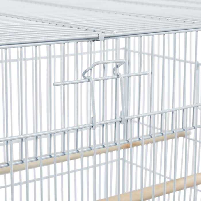 Topeakmart 47 Flight Cage with Slide-Out Tray and Rolling Detachable Stand for Birds