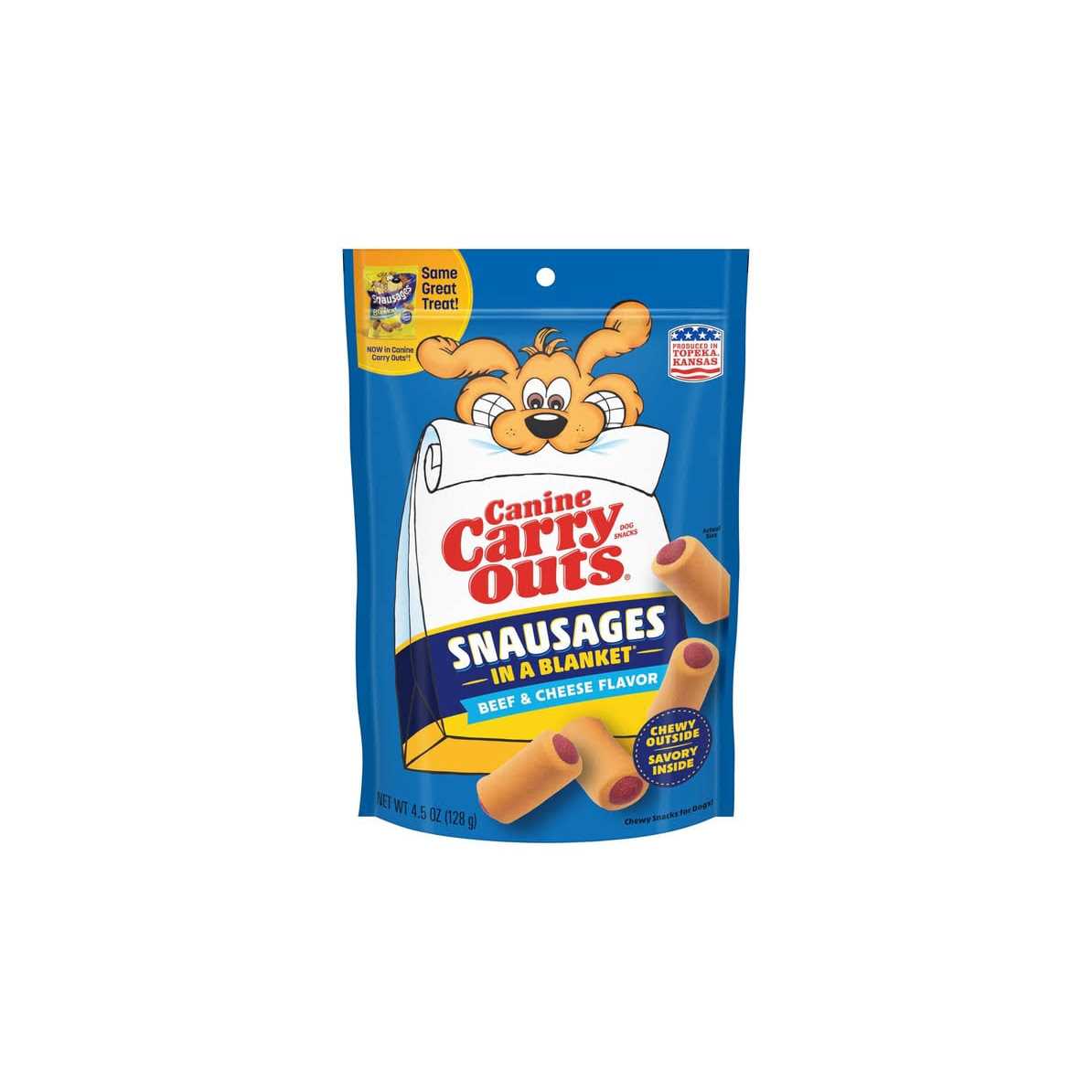 Canine Carry Outs Snausages in a Blanket Dog Treats Beef Cheese