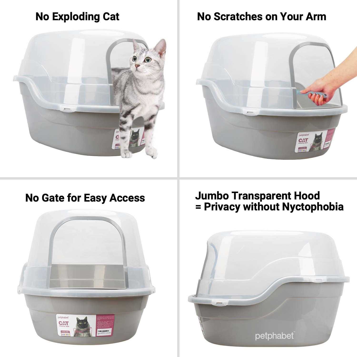 Petfamily Jumbo Hooded Cat Litter Box