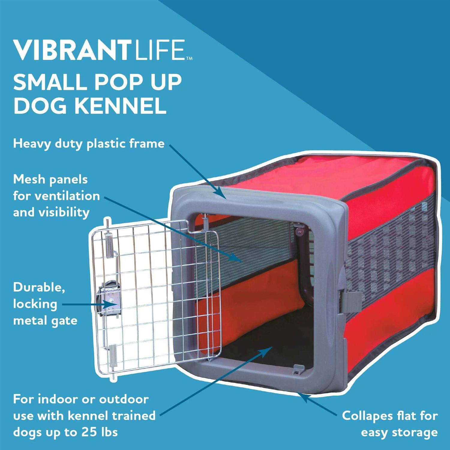 Vibrant Life Small Pop Up Pet Kennel