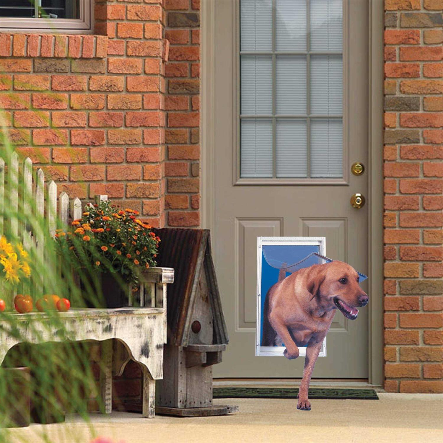 Ideal Pet Products Deluxe White Aluminum Pet Door