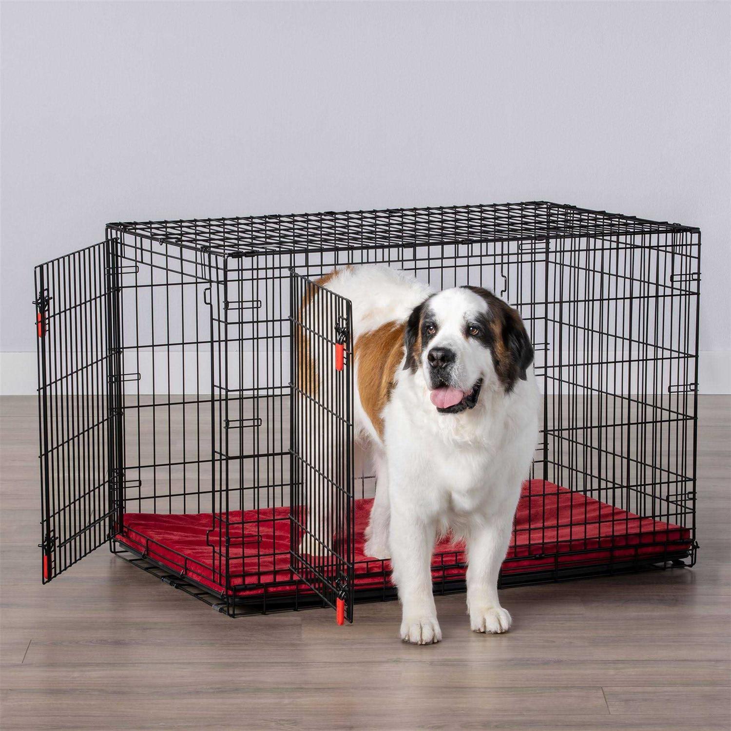 KONG Ultra-Strong Double Door Wire Dog Crate with Divider Panel