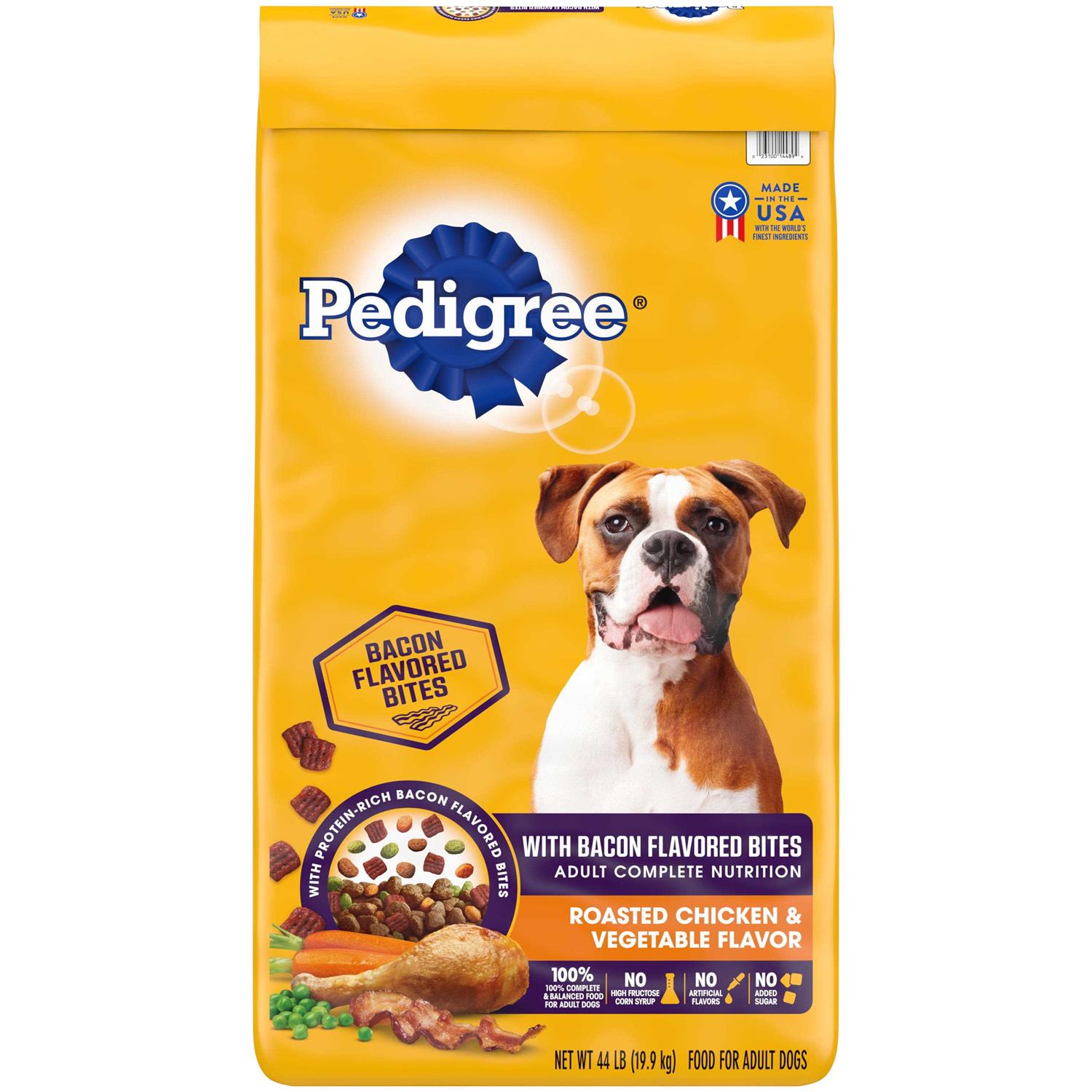 Pedigree with Bacon Flavored Bites Chicken Adult Dry Dog Food