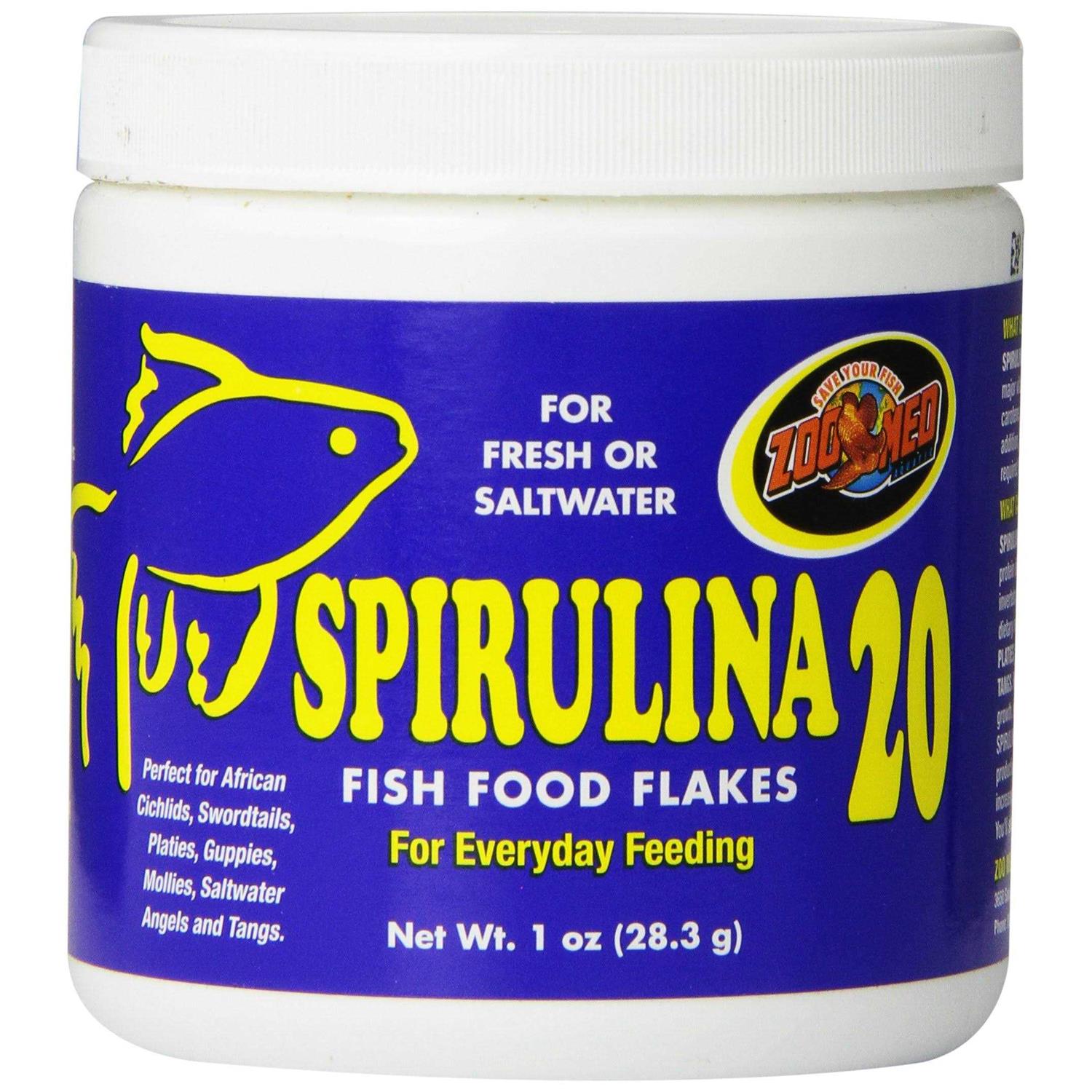 Zoo Med Spirulina 20 Fish Food Flakes