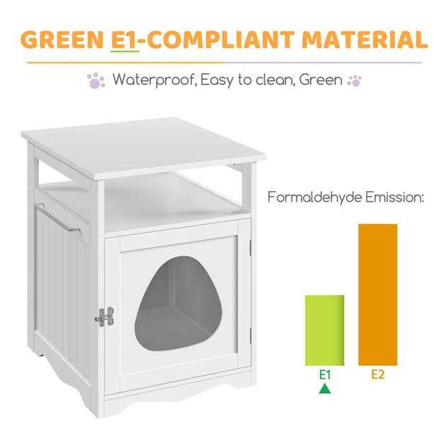 Yaheetech Box Furniture with Open Shelf Cat Litter Box