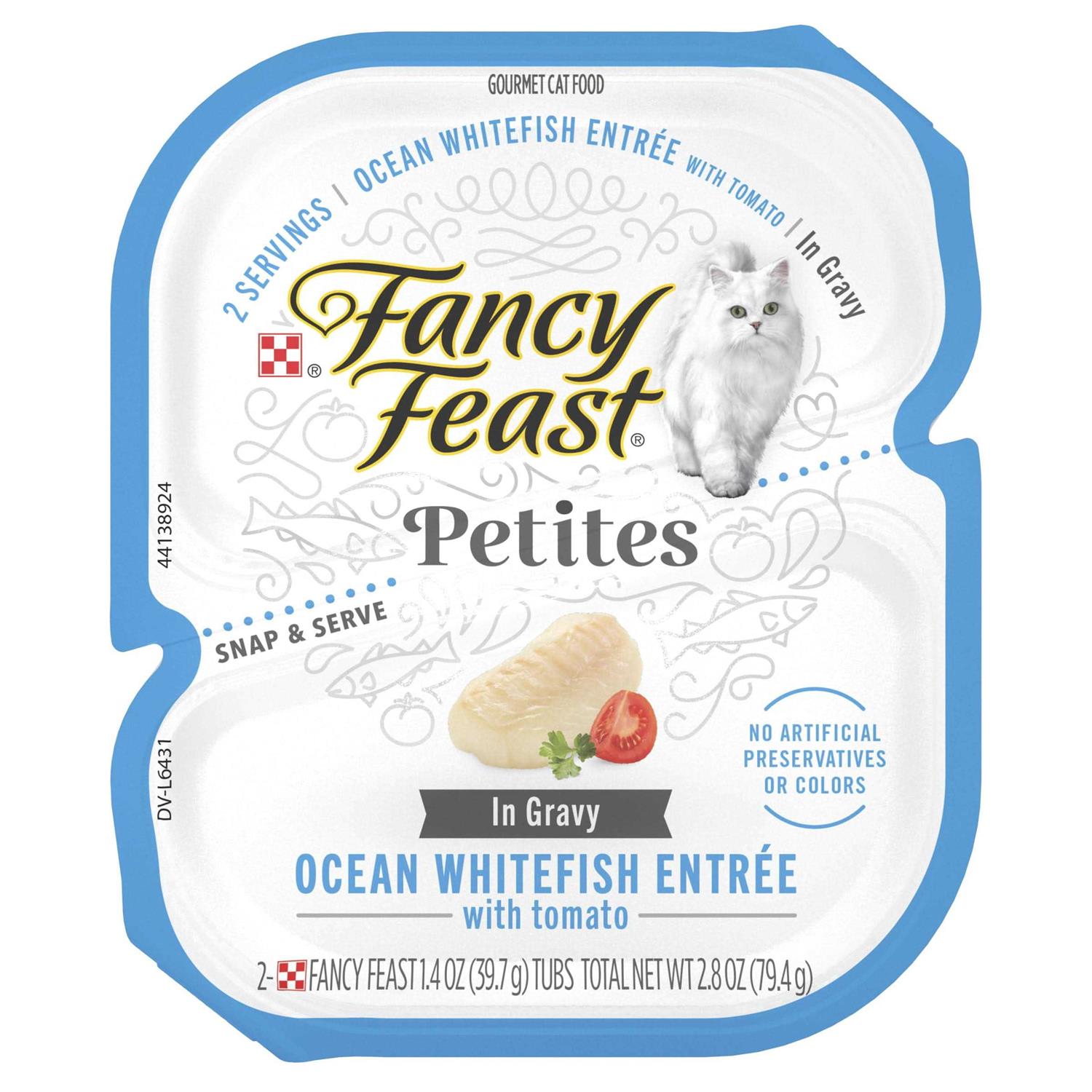Fancy Feast Petites Ocean Whitefish Entree with Tomato in Gravy Wet Cat Food