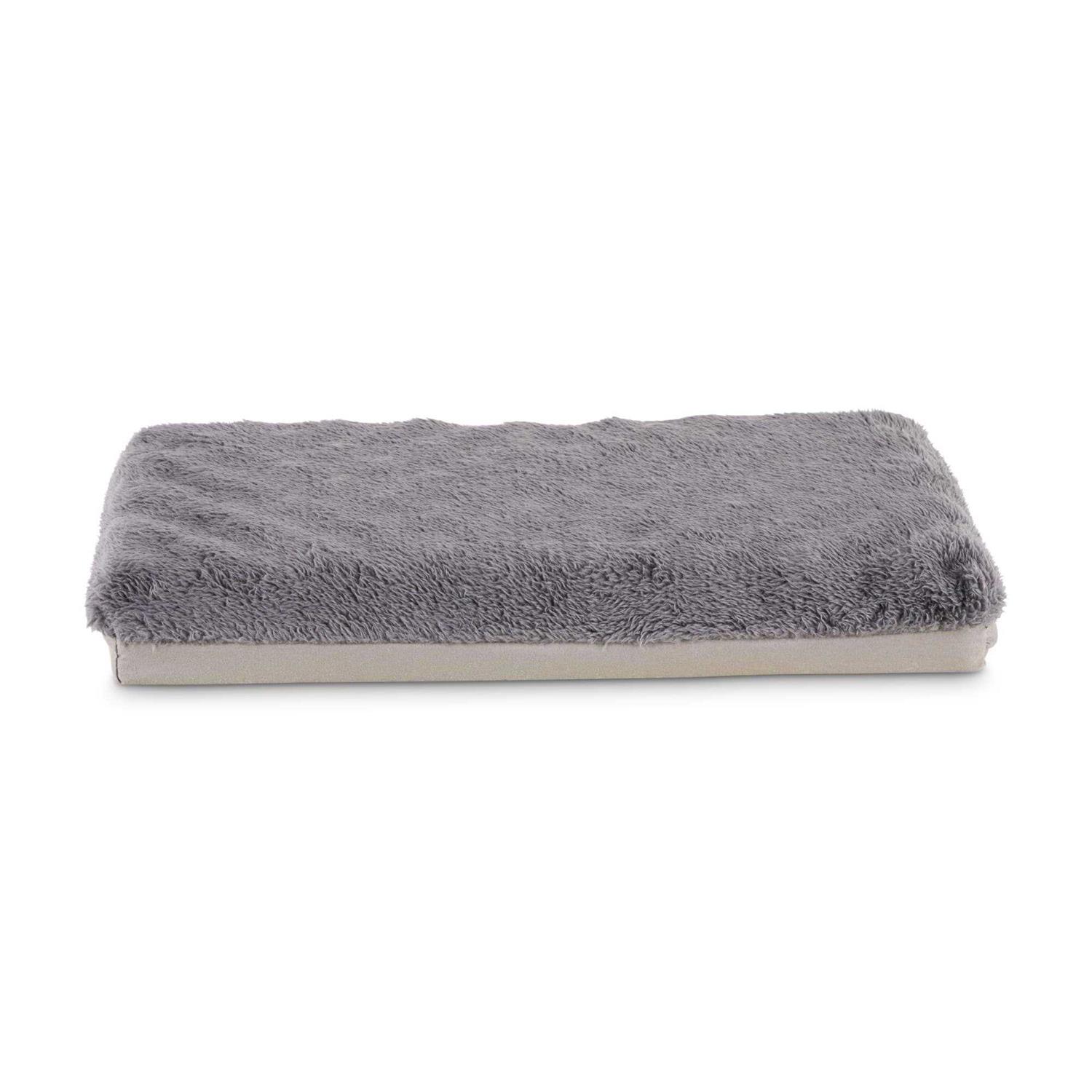 EveryYay Essentials Happy Place Dark Grey Foam Dog Crate Mat and Pet Bed