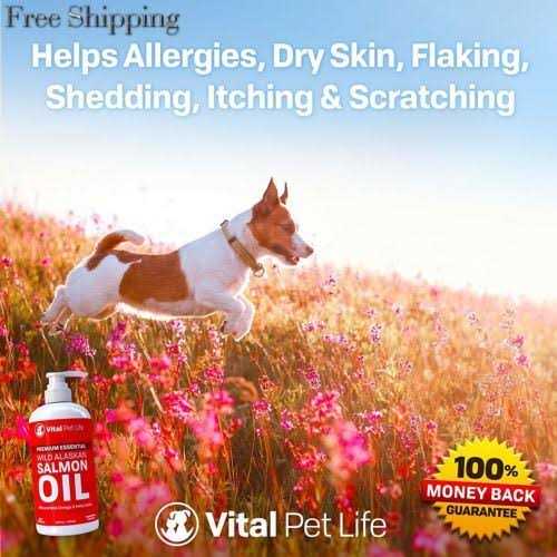 Vital Pet Life Salmon Oil for Dogs & Cats Healthy Skin & Coat Fish Oil