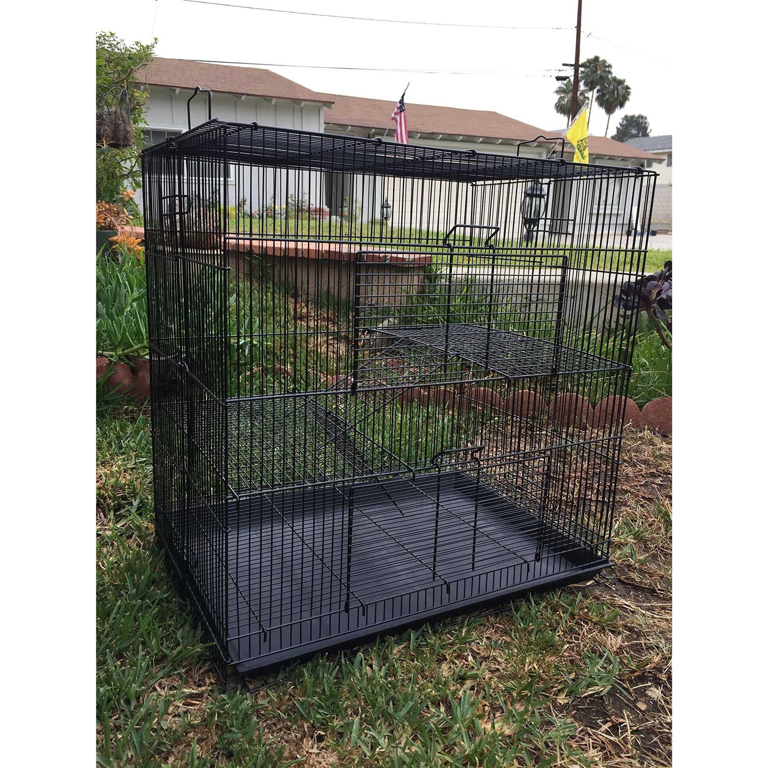 Mcage New Medium 3 Levels Guinea Pigs Gerbils Hamsters Rats Mice Ferret Chinchilla Sugar Glider Animal CritterCage