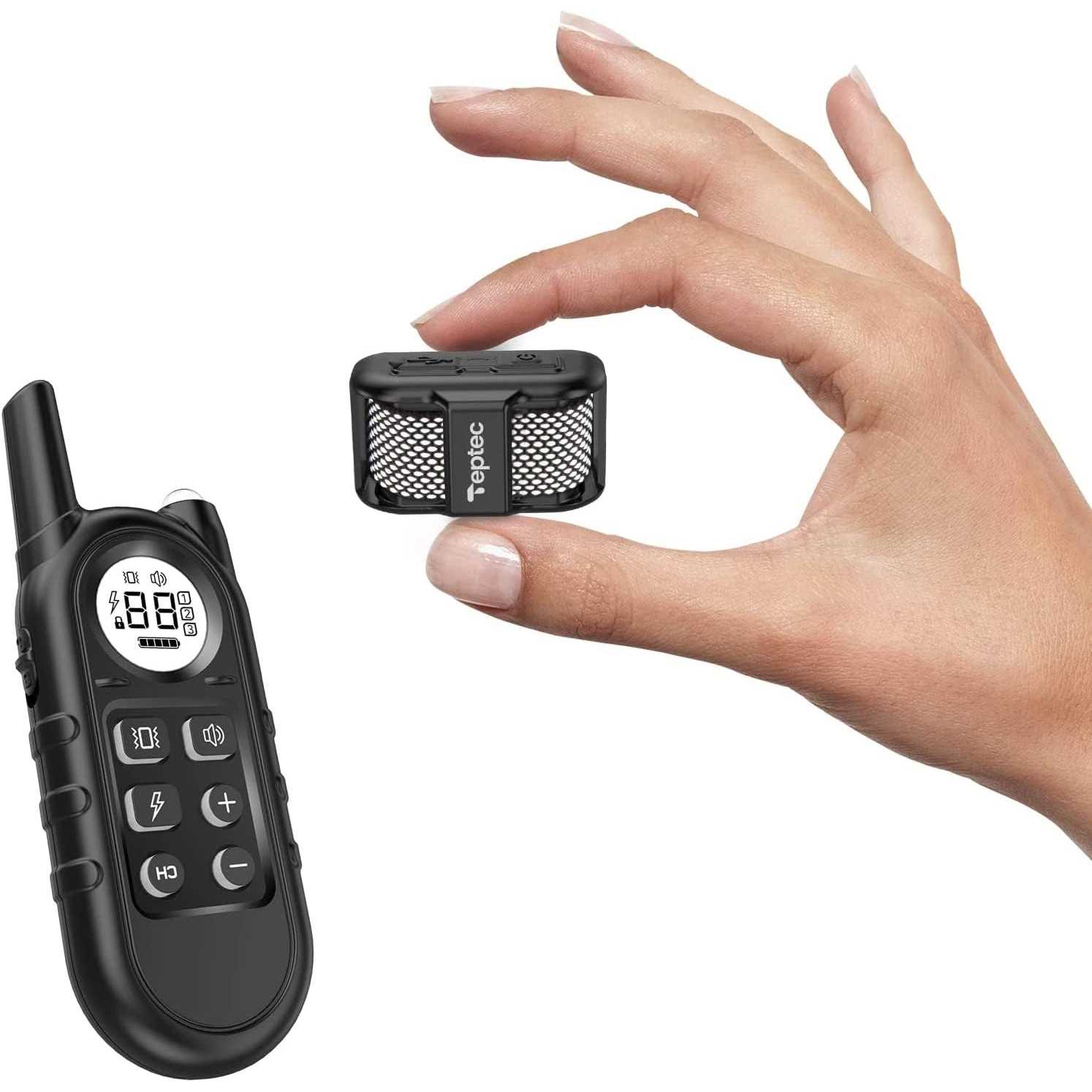 Teptec Smallest & Lightest Anti Bark Collar/Training Collar for Small Dogs 5-15lbs