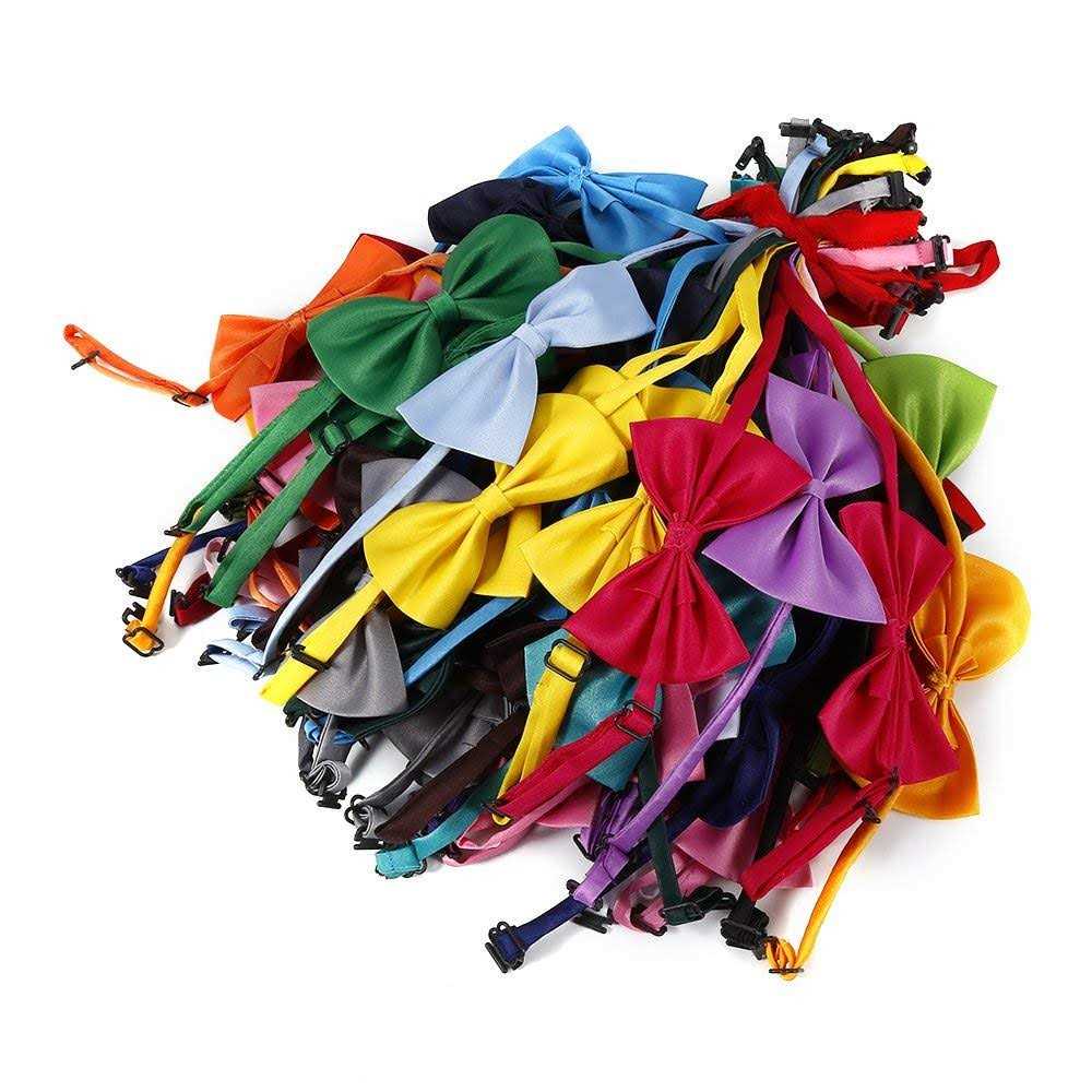 50Pcs Dog Bow Ties with Adjustable Collar