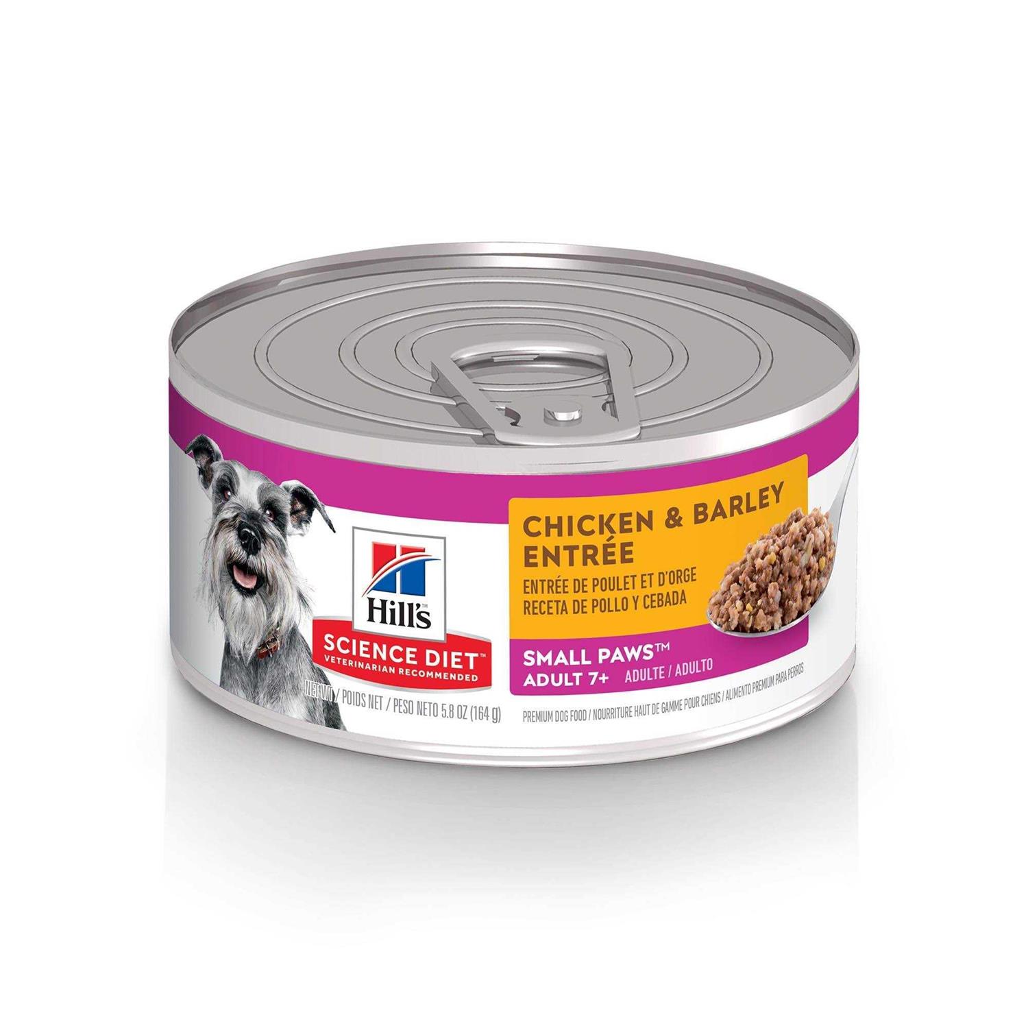 Hill’s Science Diet Adult 7+ Small Paws Chicken & Barley Entree Dog Food