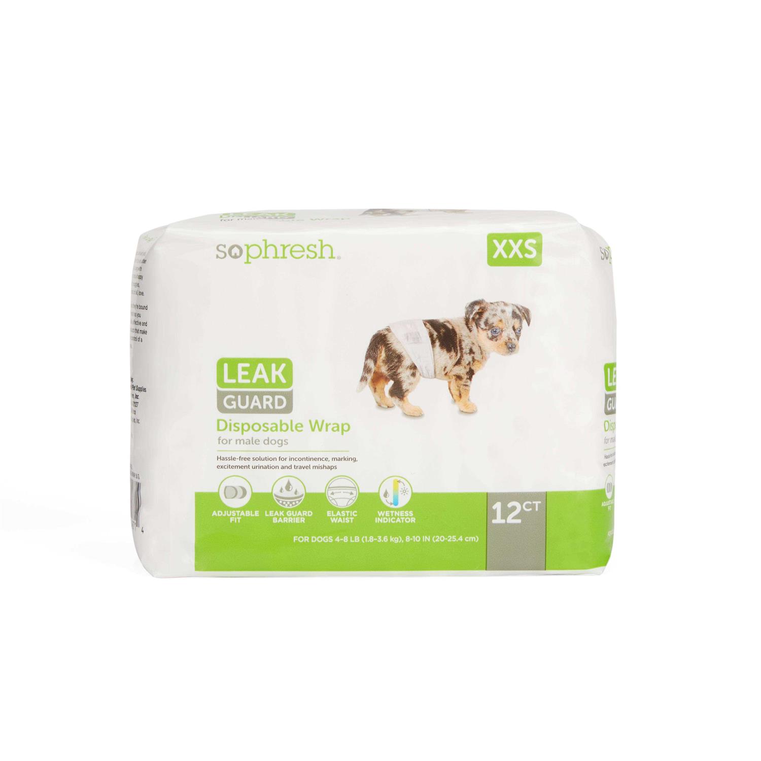 So Phresh Leak Guard Disposable Wrap For Male Dogs