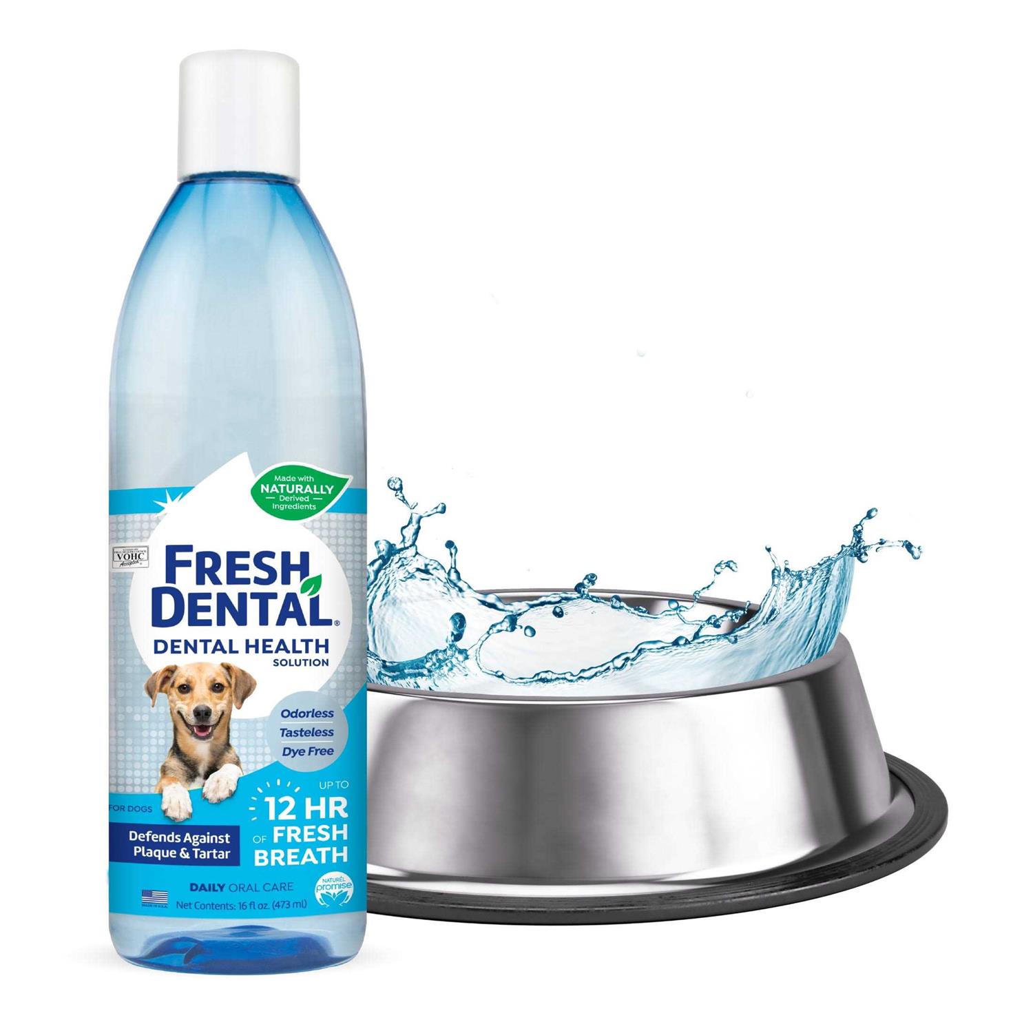 Naturel Promise Fresh Dental Dog Breath Freshener Water Additive for Dogs