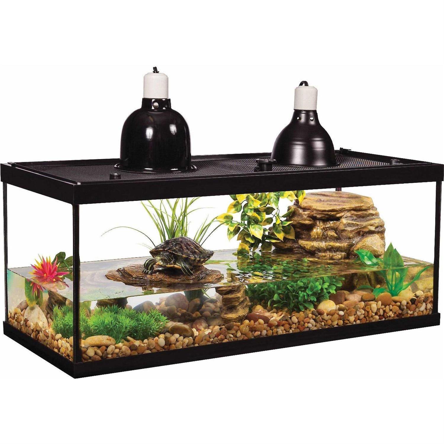 Tetra Aquatic Turtle Deluxe Kit 20 Gallons, aquarium With Filter And Heating Lamps
