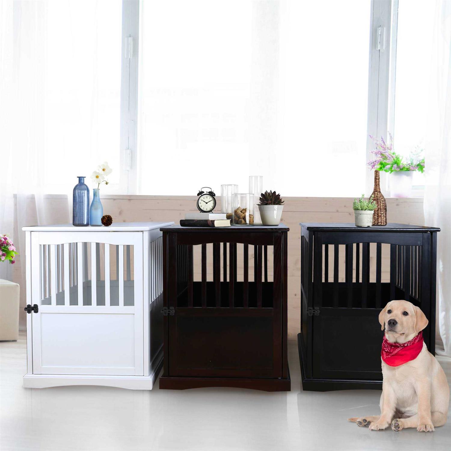 Casual Home End Table Pet Crate