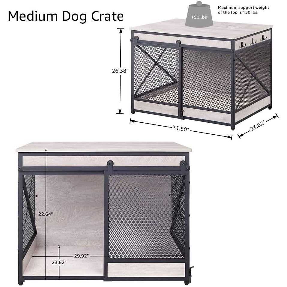 Unipaws Furniture Style Sliding Door Dog Crate
