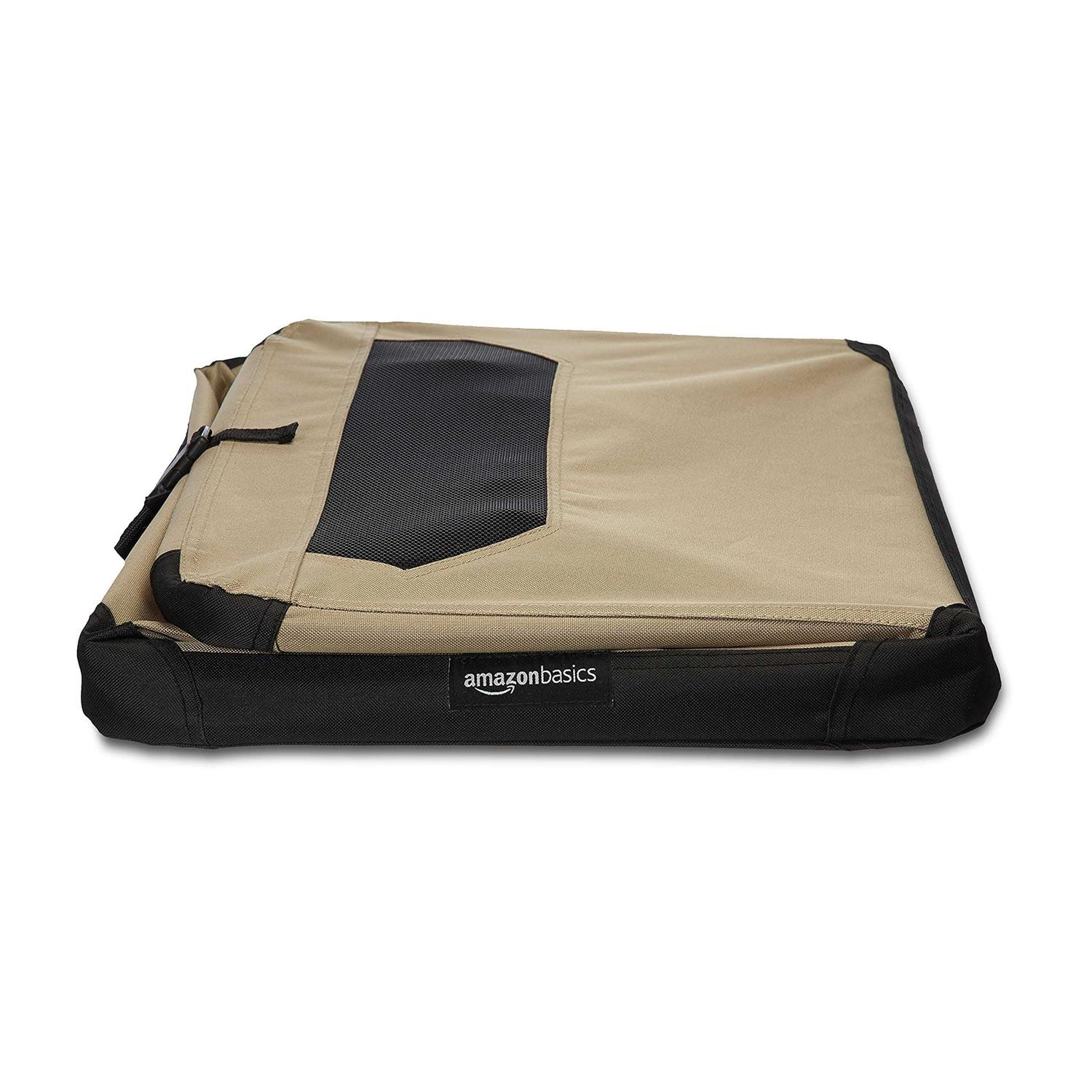 Amazon Basics 2-door Soft-sided Folding Travel Crate Dog Kennel