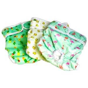Pet Magasin Washable Female Dog Diapers, Print, X-Small: 10 to 12-in waist, 3 count