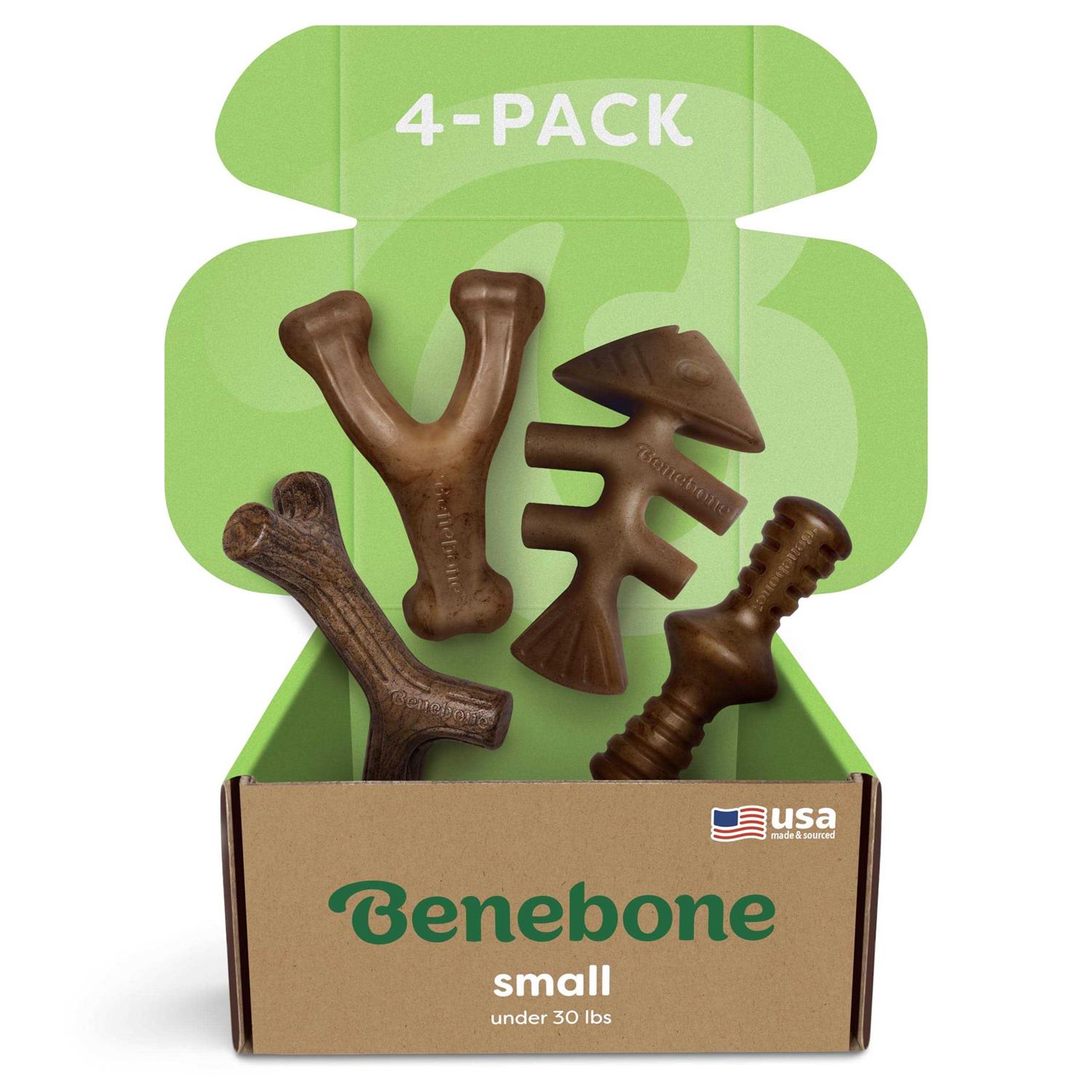 Benebone Dog Chew Toy Holiday 4 Pack